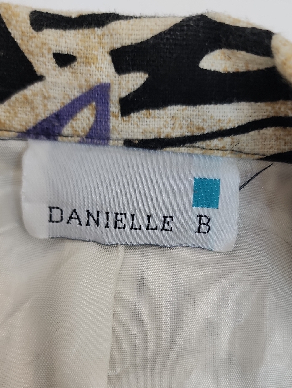 Danielle Bernstein Abstract Print Blazer Jacket Black Multi Color Size Medium - Picture 11 of 14